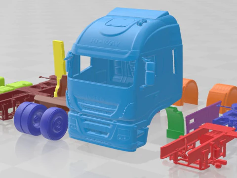 Iveco Stralis Hi Way Printable Truck 3D Print Model
