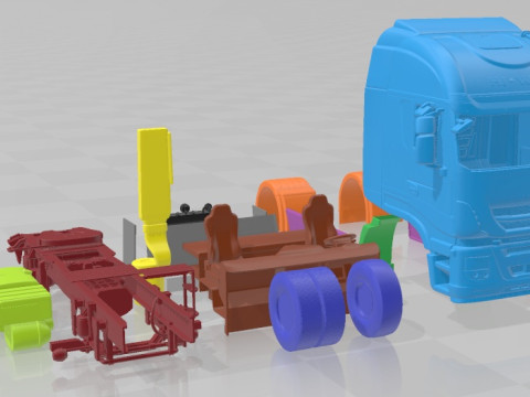 Iveco Stralis Hi Way Printable Truck 3D Print Model