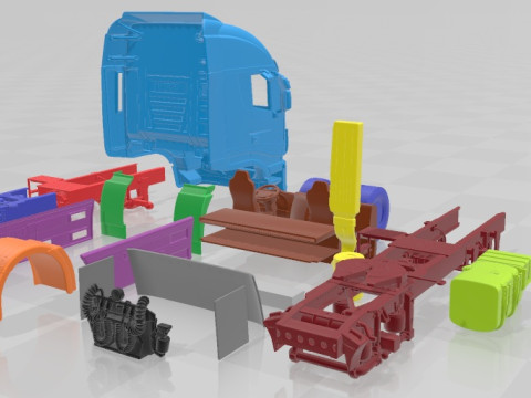 Iveco Stralis Hi Way Printable Truck 3D Print Model