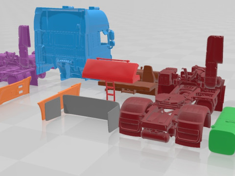 DAF XF 2013 Printable Truck 3D Baskı Modeli