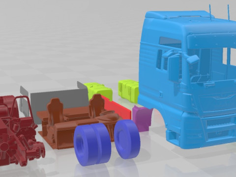MAN TGX Printable Truck 3D 打印模型