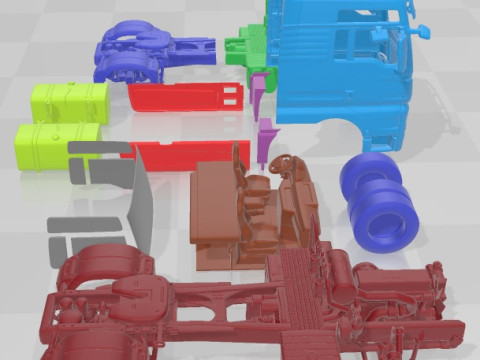 MAN TGX Printable Truck 3D 打印模型
