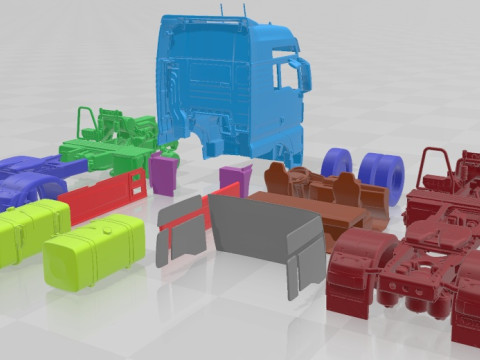 MAN TGX Printable Truck 3D 打印模型