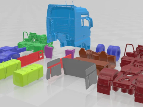 MAN TGX Printable Truck 3D Print Model