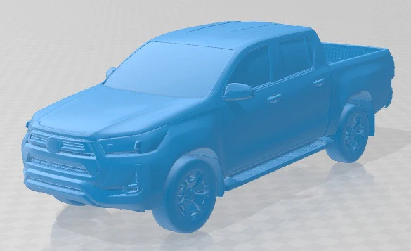 Toyota Hilux Double Cab 2021 Printable Car 3D Print Model .c4d .max .obj .3ds .fbx .stl .blend 