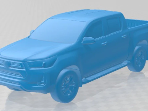 टोयोटा हिलक्स डबल कैब 2021 प्रिंट करने योग्य कार 3D प्रिंट मॉडल