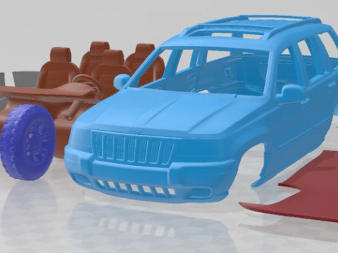 Jeep Grand Cherokee WJ 1998 Printable Car 3D Print Model