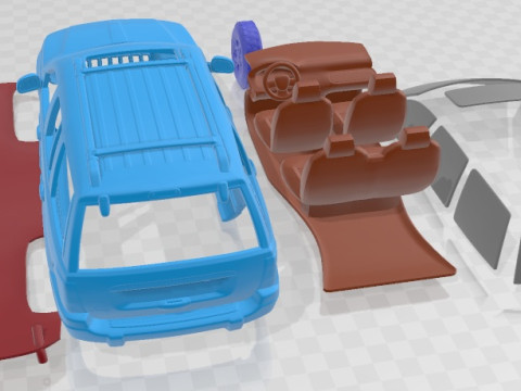 Jeep Grand Cherokee WJ 1998 Printable Car 3D-printmodel