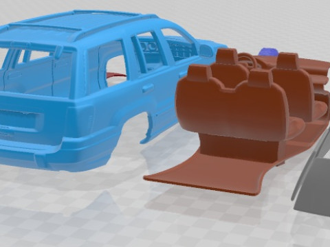 Jeep Grand Cherokee WJ 1998 Printable Car 3D-printmodel