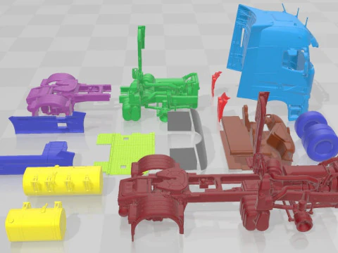Renault Range T Printable Truck 3D Print Model