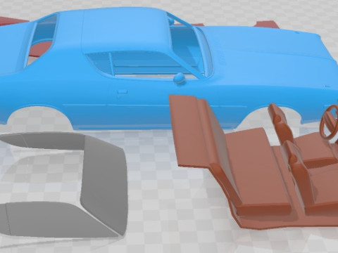 Dodge Charger 1972 Printable Car 3D Print Model