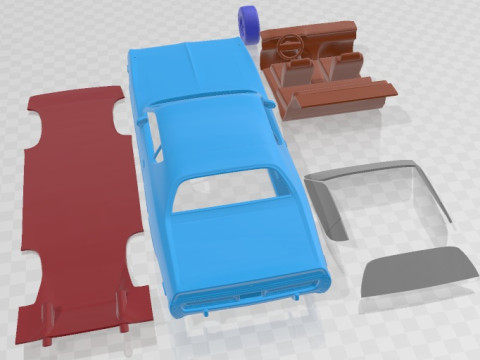 Dodge Charger 1972 Printable Car 3D Print Model