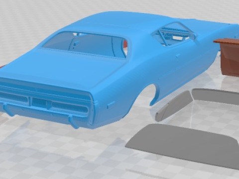 Dodge Charger 1972 Printable Car 3D Print Model