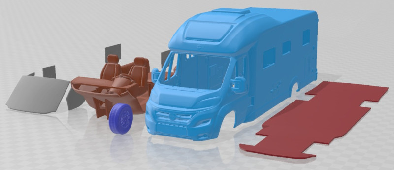 Burstner Ixeo IT 734 G 2016 Printable Motorhome Model Cetak 3D .c4d .max .obj .3ds .fbx .stl .blend 