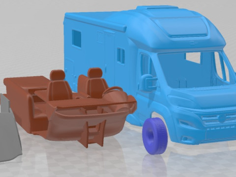 Burstner Ixeo IT 734 G 2016 Printable Motorhome Model Cetak 3D