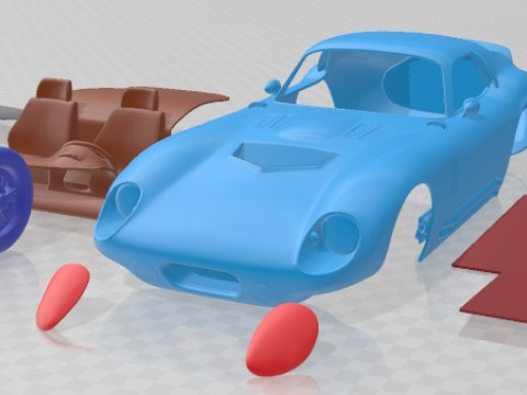 Shelby Cobra Daytona 1964 Printable Car Modelo de impresión 3D