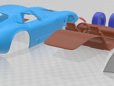 Shelby Cobra Daytona 1964 Printable Car 3D Print Model