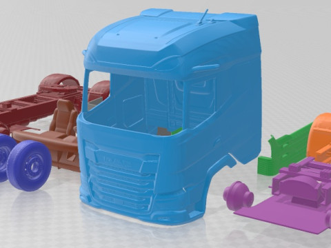 DAF XG Plus FTG 2024 Printable Truck Modelo de impresión 3D