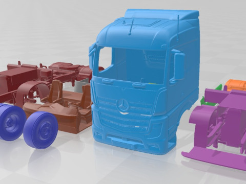 Mercedes Actros Stream Spase 2012 Printable Truck 3D Print Model