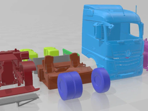 Mercedes Actros Stream Spase 2012 Printable Truck 3D Print Model
