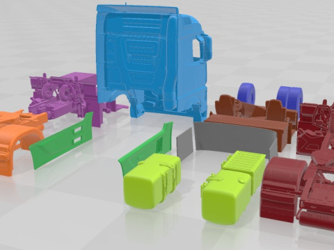 Mercedes Actros Stream Spase 2012 Printable Truck 3Dプリントモデル