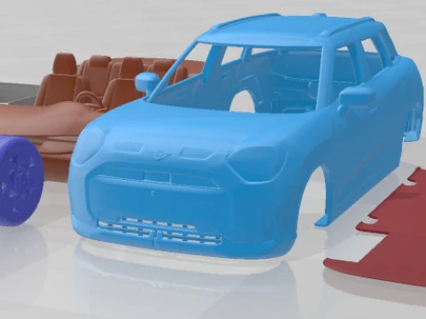 Mini John Cooper Works Aceman Printable Car 3D Print Model