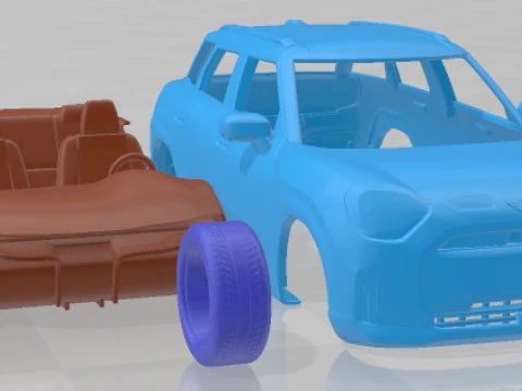 Mini John Cooper Works Aceman Printable Car 3D Print Model