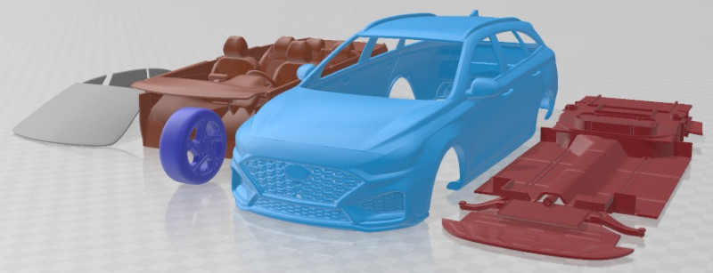 Hyundai I30 Wagon N Line 2020 Printable Car 3D-Druckmodell .c4d .max .obj .3ds .fbx .stl .blend 