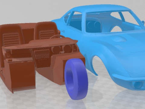 Opel GT 1968 Printable Car 3D-Druckmodell