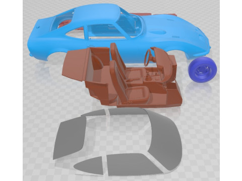 Opel GT 1968 Printable Car 3D-Druckmodell