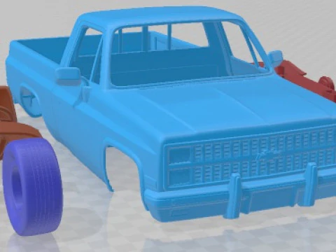 Chevrolet C10 Silverado 1982 Printable Car 3D Print Model
