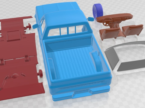 Chevrolet C10 Silverado 1982 Printable Car 3D Принт Модель