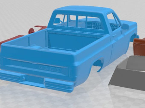 Chevrolet C10 Silverado 1982 Printable Car 3D Принт Модель