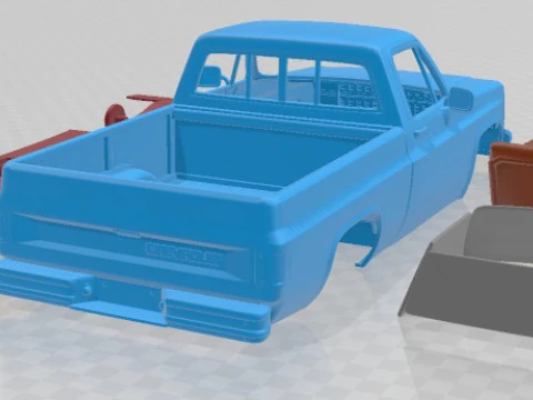 Chevrolet C10 Silverado 1982 Printable Car 3D Print Model