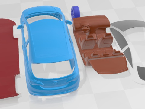 Opel Corsa GSI 2019 Printable Car 3D Baskı Modeli