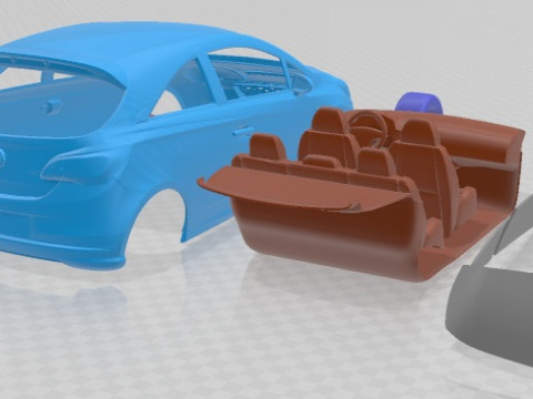 Opel Corsa GSI 2019 Printable Car 3D Baskı Modeli
