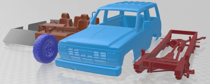 Nissan Patrol 1990 Printable Car 3D 打印模型 .c4d .max .obj .3ds .fbx .stl .blend 