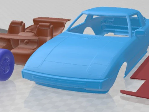 Carro imprimível Mazda RX 7 1978 Modelo de Impressão 3D