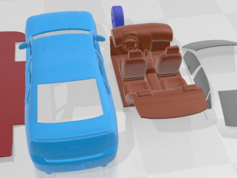 Chevrolet Impala 2006 Printable Car Model Cetak 3D
