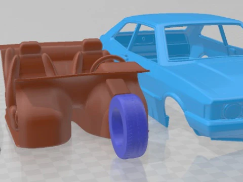 Volkswagen Scirocco 1977 Printable Car 3D Print Model