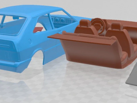 Volkswagen Scirocco 1977 Printable Car 3D Print Model