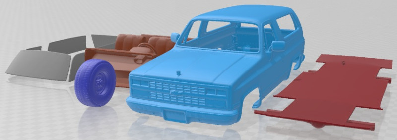 Chevrolet Blazer Mk2 K5 1989 Printable Car Modello di stampa 3D .c4d .max .obj .3ds .fbx .stl .blend 