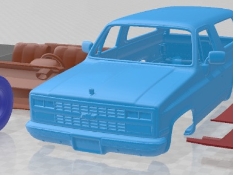 Chevrolet Blazer Mk2 K5 1989 Printable Car 3D Baskı Modeli