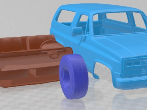 Chevrolet Blazer Mk2 K5 1989 Printable Car Modello di stampa 3D