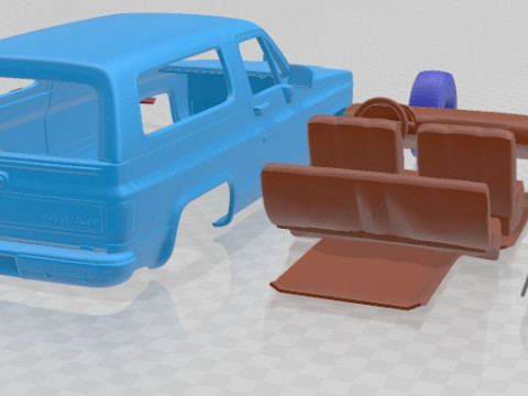 Chevrolet Blazer Mk2 K5 1989 Printable Car Modello di stampa 3D