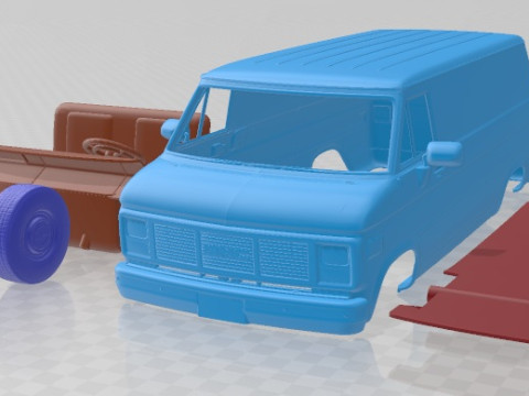 GMC Vandura 1983 Printable Van 3D Print Model