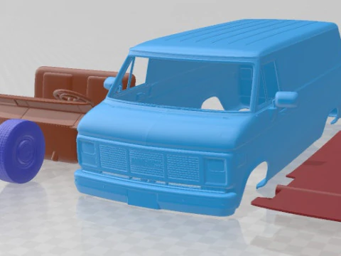 Van para impress&atilde;o GMC Vandura 1983 Modelo de Impressão 3D