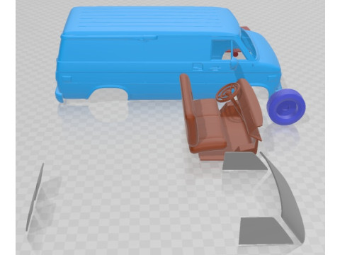 GMC Vandura 1983 Printable Van 3D प्रिंट मॉडल