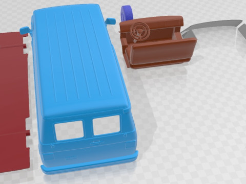 GMC Vandura 1983 Printable Van 3D प्रिंट मॉडल