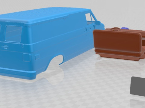 GMC Vandura 1983 Printable Van 3D प्रिंट मॉडल
